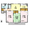 ロイヤルコート　セラ 3DKの間取り