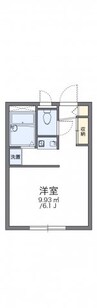 レオパレスブルーマリンⅡ 1Kの間取り