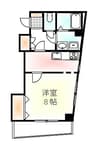 パルメゾン今橋駅前 1Kの間取り