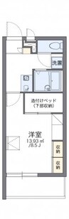 レオパレスグルーデテンポ 1Kの間取り