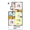 リーベ クオーレ B棟 2LDKの間取り