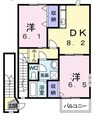 クレディ・タケウチ　Ａ 2DKの間取り