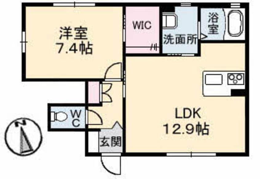 間取図 シャーメゾンＦ・Ｆ・１　Ｂ棟