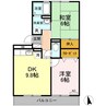 アペックス花ノ宮 2DKの間取り