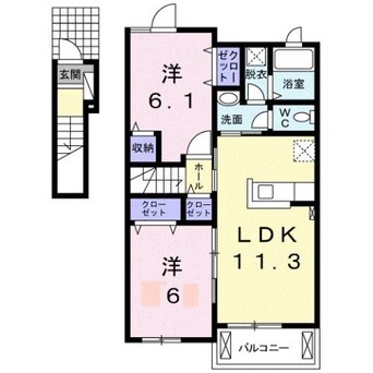 間取図 ベル　フィオーレＡ