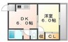 つるぎマンション 2DKの間取り