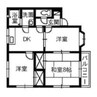メープルシティC 3DKの間取り
