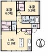 ベルメゾン　B棟 3LDKの間取り
