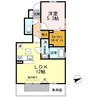 ミ　シェール　エクラ 1LDKの間取り