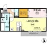 カルテット　D棟 1LDKの間取り