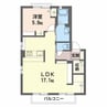 ハピネスＪ  1LDKの間取り