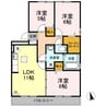 ルコネッサンス 3LDKの間取り