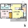 ユニヴェール　E棟 1LDKの間取り