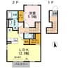 グランツ松島D 1LDKの間取り