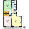 サンピア・K 2DKの間取り