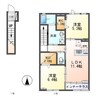 ティーダ春日Ⅱ 2LDKの間取り