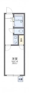 レオパレス藤塚 1Kの間取り