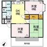 フォブール福岡 3DKの間取り