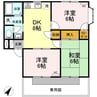 フォブール福岡 3DKの間取り