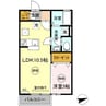 ベルタ松縄 1LDKの間取り