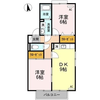 間取図 コスモ　ミヤ　Ｂ棟