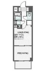 J.リヴェール錦町 1DKの間取り