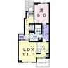 ルーベル　塩屋　Ａ 1LDKの間取り