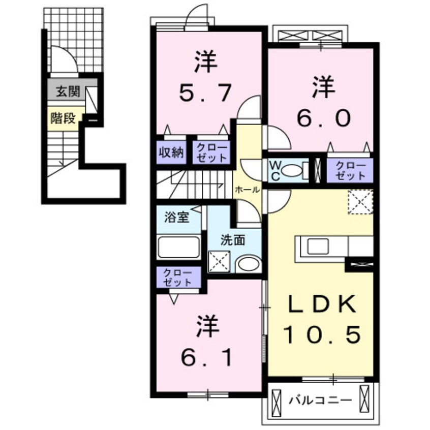 間取図 ヌーベル・シャトウＦ
