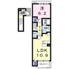 モントレゾール 1LDKの間取り