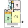 アネックス D棟 2LDKの間取り