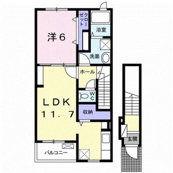 間取図 クラール木太Ｂ