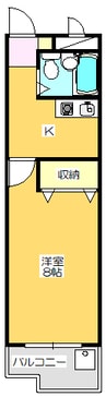 パズ昌栄 1Rの間取り