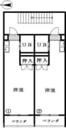 メゾンイトセⅡ 1Rの間取り
