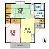 シーサイドハイツ松井　Ｂ棟 2DKの間取り