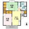 シーサイドハイツ松井　Ｂ棟 2DKの間取り