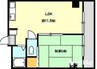 コンフォール錦町 1LDKの間取り