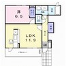 モーダフィオーレＡ 1LDKの間取り