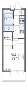レオパレスアステック 1Kの間取り