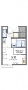 レオパレスクリスマスローズ 1Kの間取り