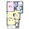 アベニール鬼無Ａ 1LDKの間取り