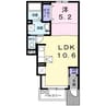 パライーソＢ 1LDKの間取り