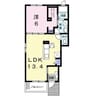 ルーベル太田Ｄ 1LDKの間取り