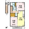 グランモア出作　 2DKの間取り