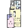 クラール土器町Ｃ 1LDKの間取り