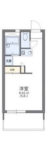 レオパレス宇多津 1Kの間取り