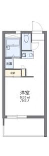 レオパレス宇多津 1Kの間取り