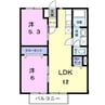 トラッド木田谷Ⅰ 2LDKの間取り