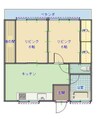 労住協第一ビル 2DKの間取り