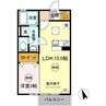 リビングタウン伏石Ⅱ　Ａ棟 1LDKの間取り