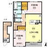 レグルス　Ａ棟 2LDKの間取り